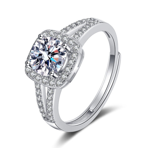 Women's 925 Silver 1 Carat Moissanite Ring - Image 5