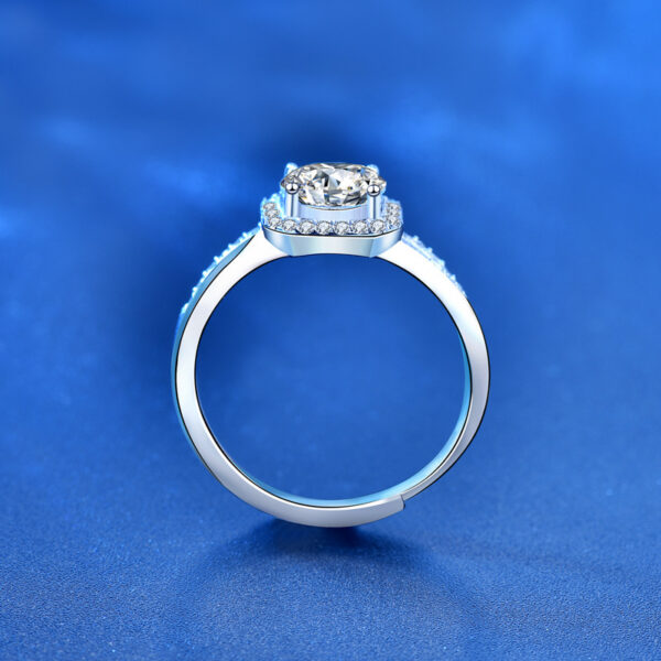 Women's 925 Silver 1 Carat Moissanite Ring - Image 4