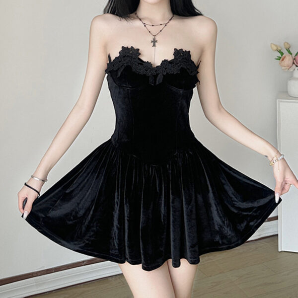 European And American Sexy Sleeveless Lace Tube Top Hot Girl Dress