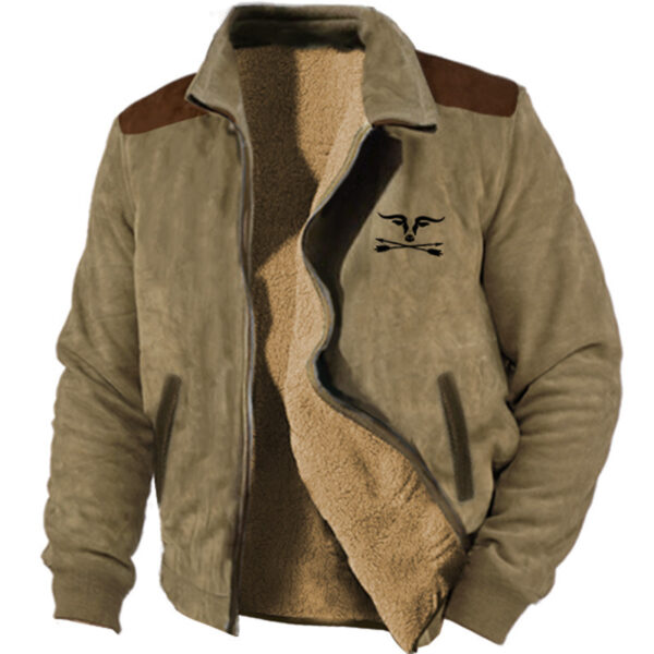 Fashion Casual Men's Fleece Jacket Coat - Image 5