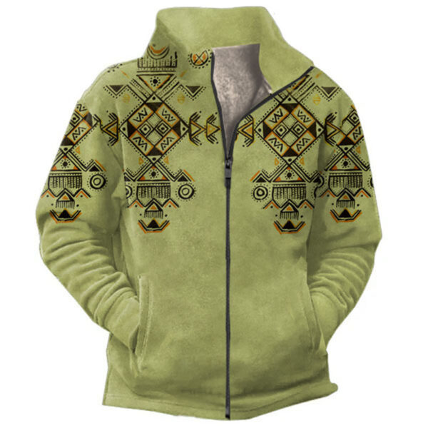 Fashion Casual Men's Fleece Jacket Coat - Image 8