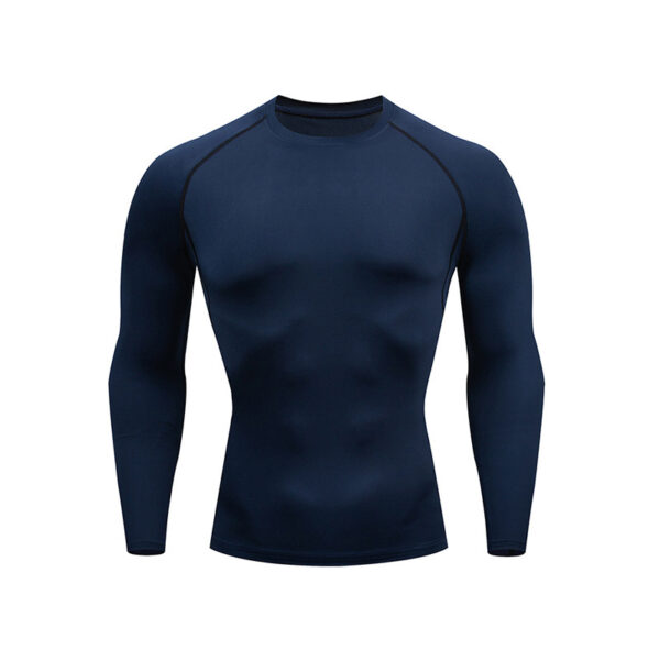 Workout Top Outdoor Sports High Elastic Cycling Training Breathable Tight Colorful Long Sleeve - Image 4