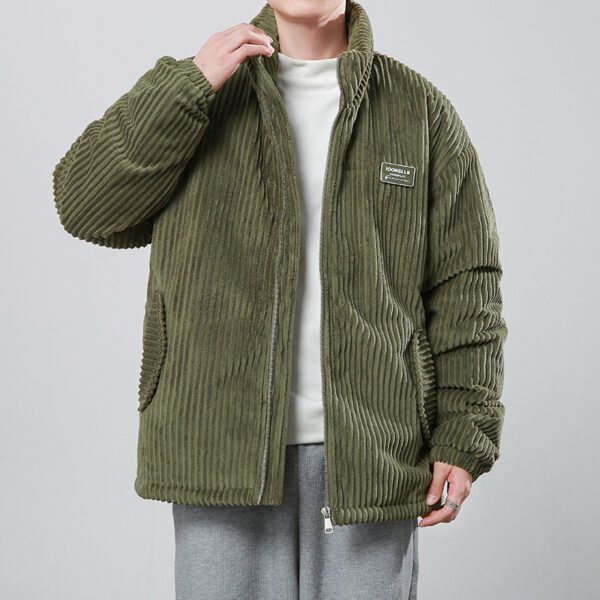 Corduroy Cotton-padded Jacket High-grade Coat - Image 9