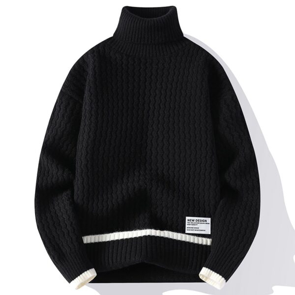 Fashion Personality New Mock Neck Sweater Men - Image 3