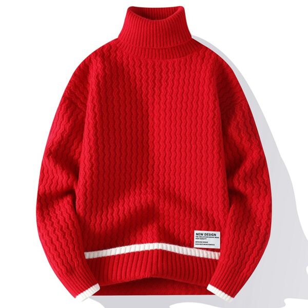 Fashion Personality New Mock Neck Sweater Men - Image 4