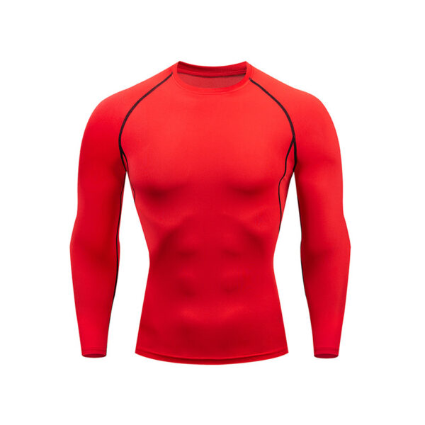 Workout Top Outdoor Sports High Elastic Cycling Training Breathable Tight Colorful Long Sleeve - Image 8