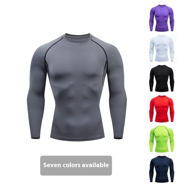 Workout Top Outdoor Sports High Elastic Cycling Training Breathable Tight Colorful Long Sleeve