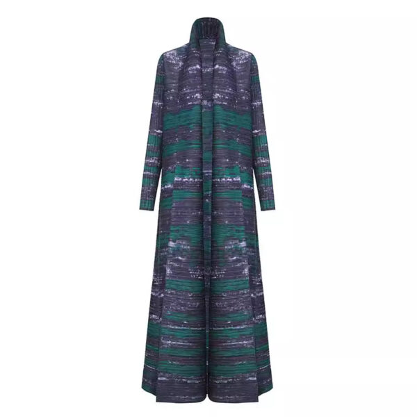 Women's Cape Cardigan Printed Dress - Image 2