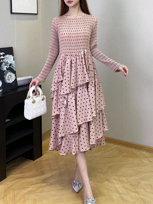 Long Sleeve A- Line Skirt Slimming Fall Women's Clothing - Image 6