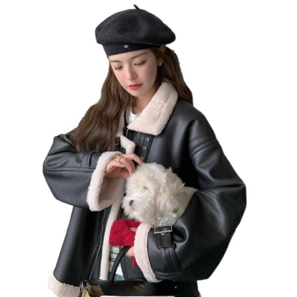 Motorcycle Clothing Coat Lamb Winter Loose - Image 2