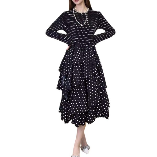 Long Sleeve A- Line Skirt Slimming Fall Women's Clothing - Image 5