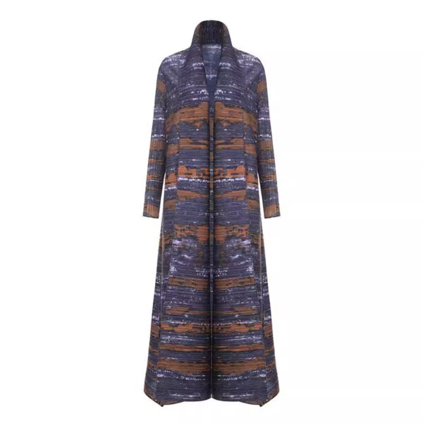 Women's Cape Cardigan Printed Dress - Image 6