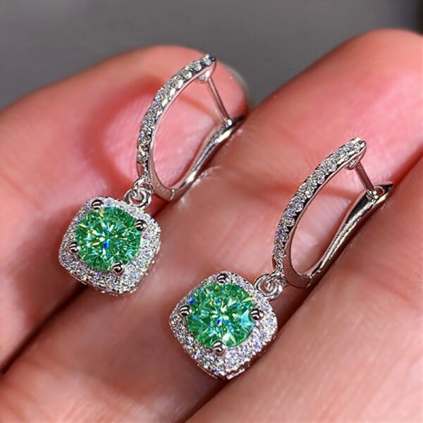 Fashion Simple Square Round Diamond Female Special Interest Earrings - Image 5