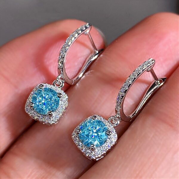 Fashion Simple Square Round Diamond Female Special Interest Earrings - Image 6