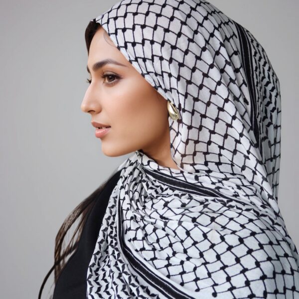 New Chiffon Printed Plaid Scarf Arabic Scarf - Image 7